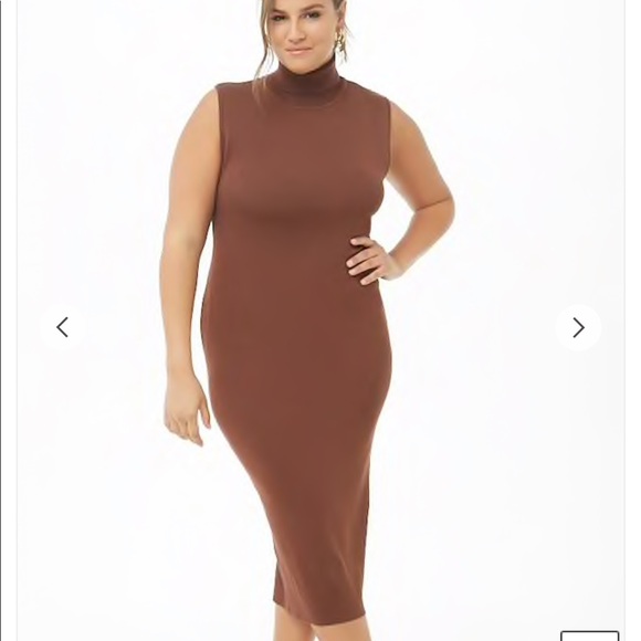 Chocolate Turtle Neck Dress - Picture 1 of 4